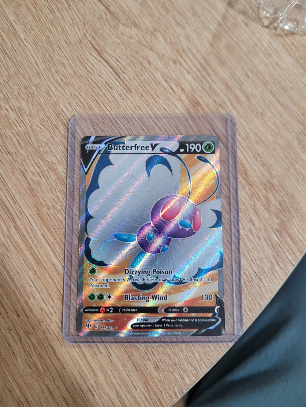 Butterfree V Holo Pokémon Card - Purple & White